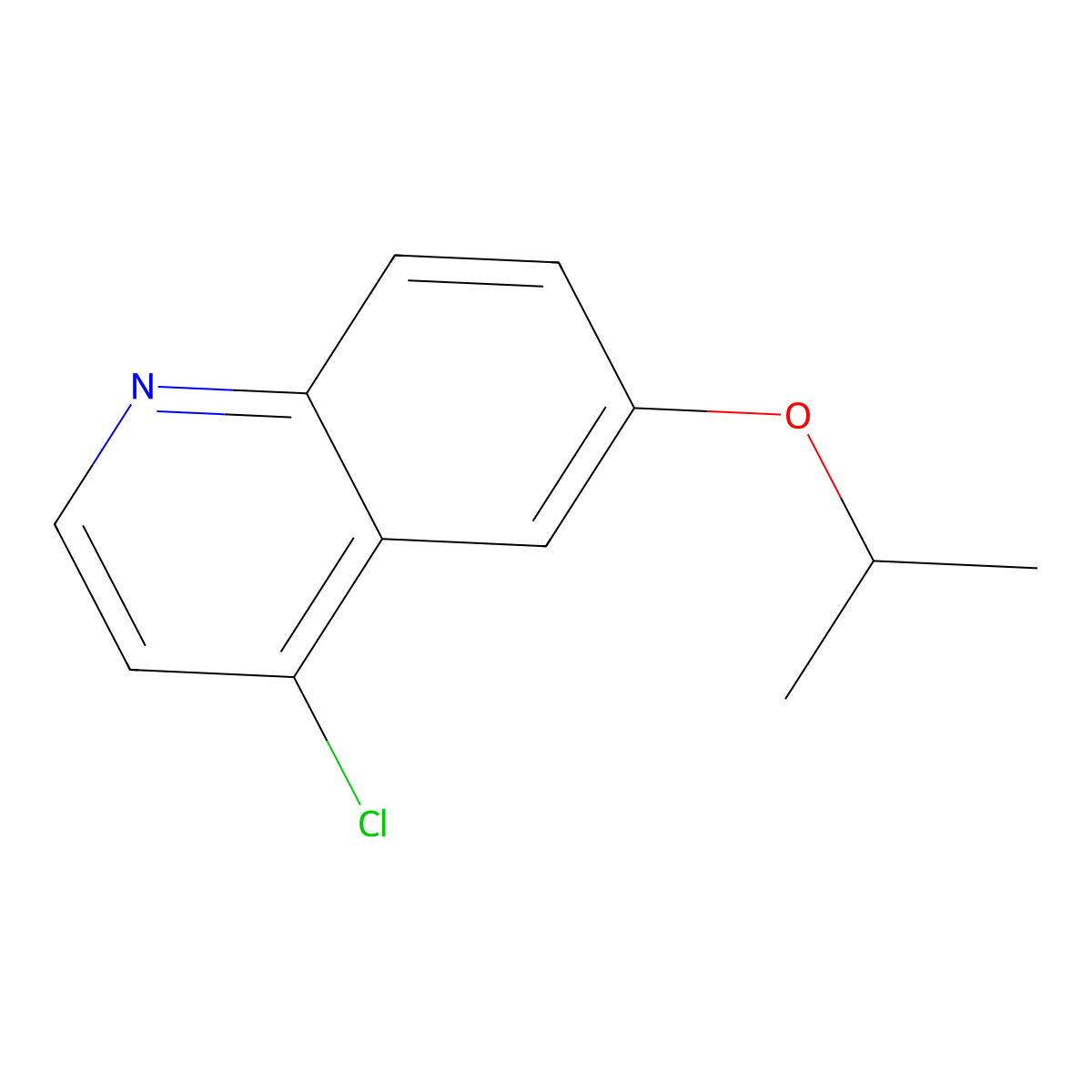 4-Chloro-6-(propan-2-yloxy)quinoline molecular structure, CAS 1153083-63-6