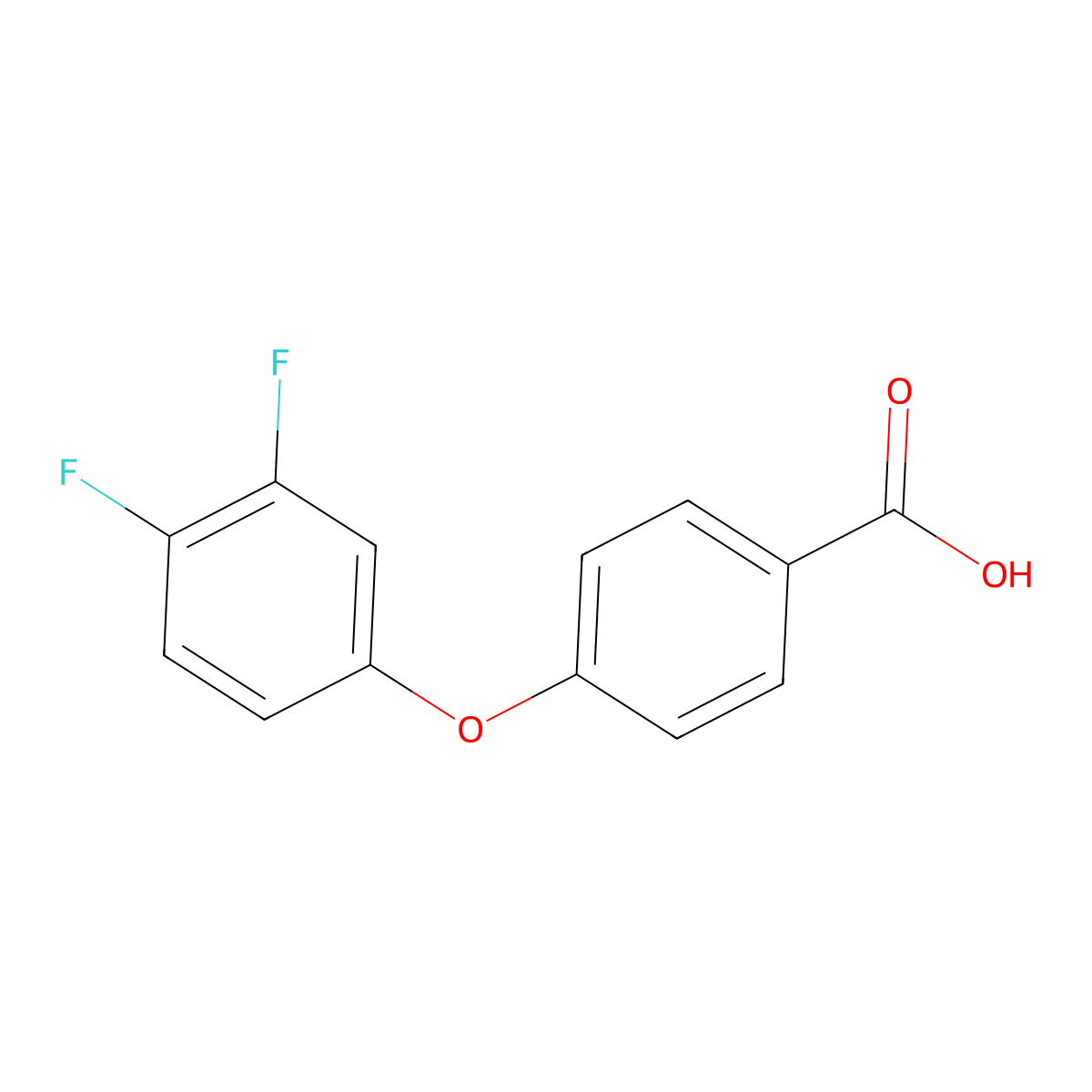 4-(3,4-Difluorophenoxy)benzoic acid molecular structure, CAS 1153088-42-6