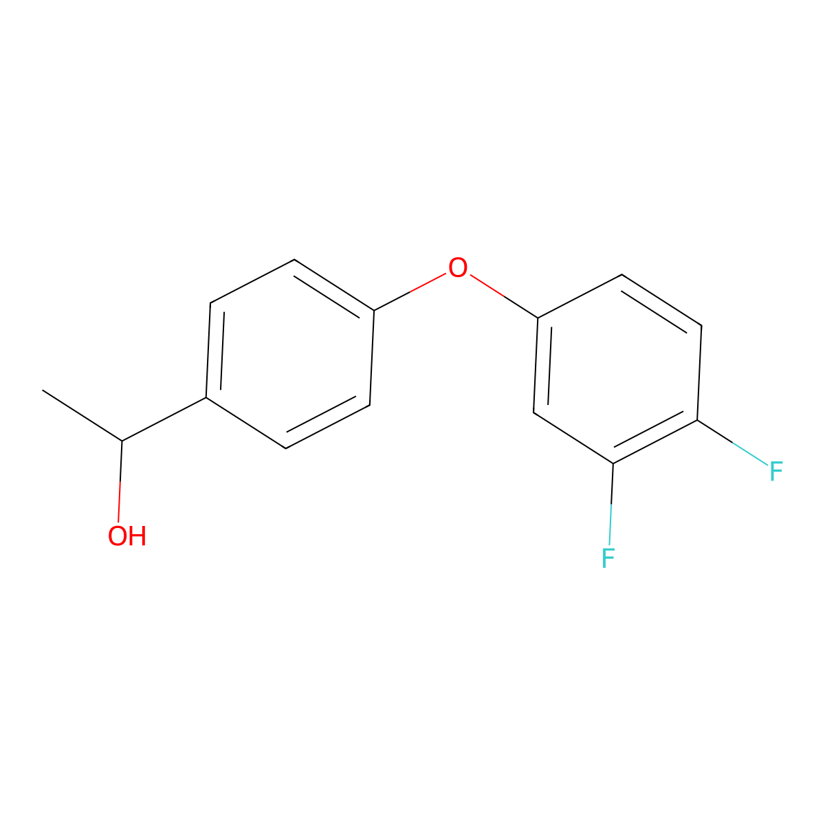 1-[4-(3,4-Difluorophenoxy)phenyl]ethan-1-ol molecular structure, CAS 1153088-54-0