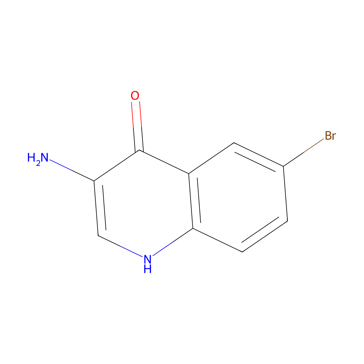 3-Amino-6-bromoquinolin-4-ol molecular structure, CAS 1153094-27-9