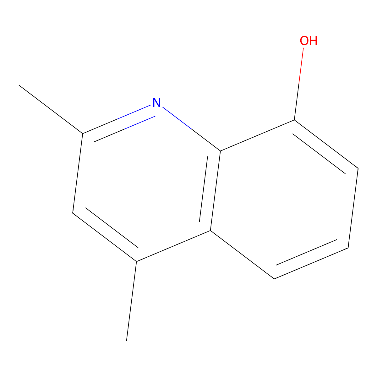 2,4-Dimethyl-8-quinolinol molecular structure, CAS 115310-98-0