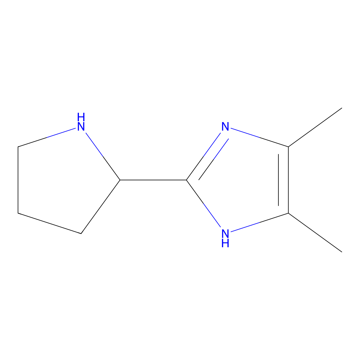 4,5-Dimethyl-2-(pyrrolidin-2-yl)-1H-imidazole molecular structure, CAS 1153102-08-9