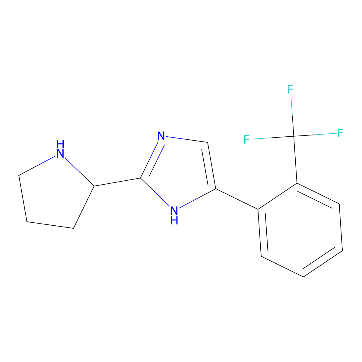 2-(Pyrrolidin-2-yl)-4-[2-(trifluoromethyl)phenyl]-1H-imidazole molecular structure, CAS 1153102-23-8