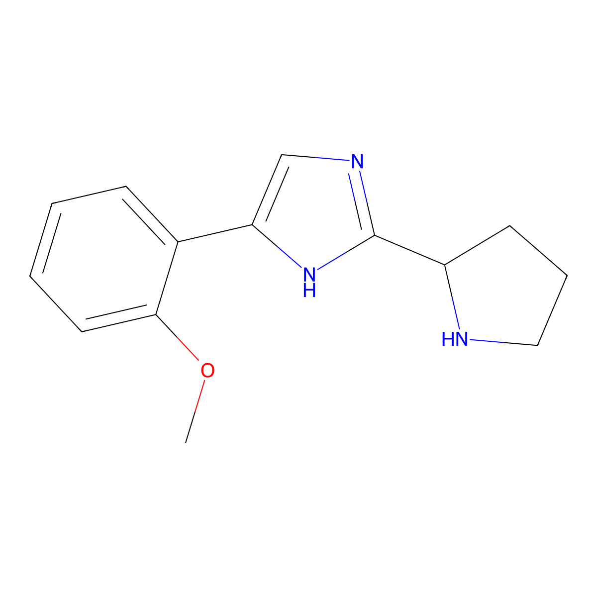 4-(2-Methoxyphenyl)-2-(pyrrolidin-2-yl)-1H-imidazole molecular structure, CAS 1153103-70-8