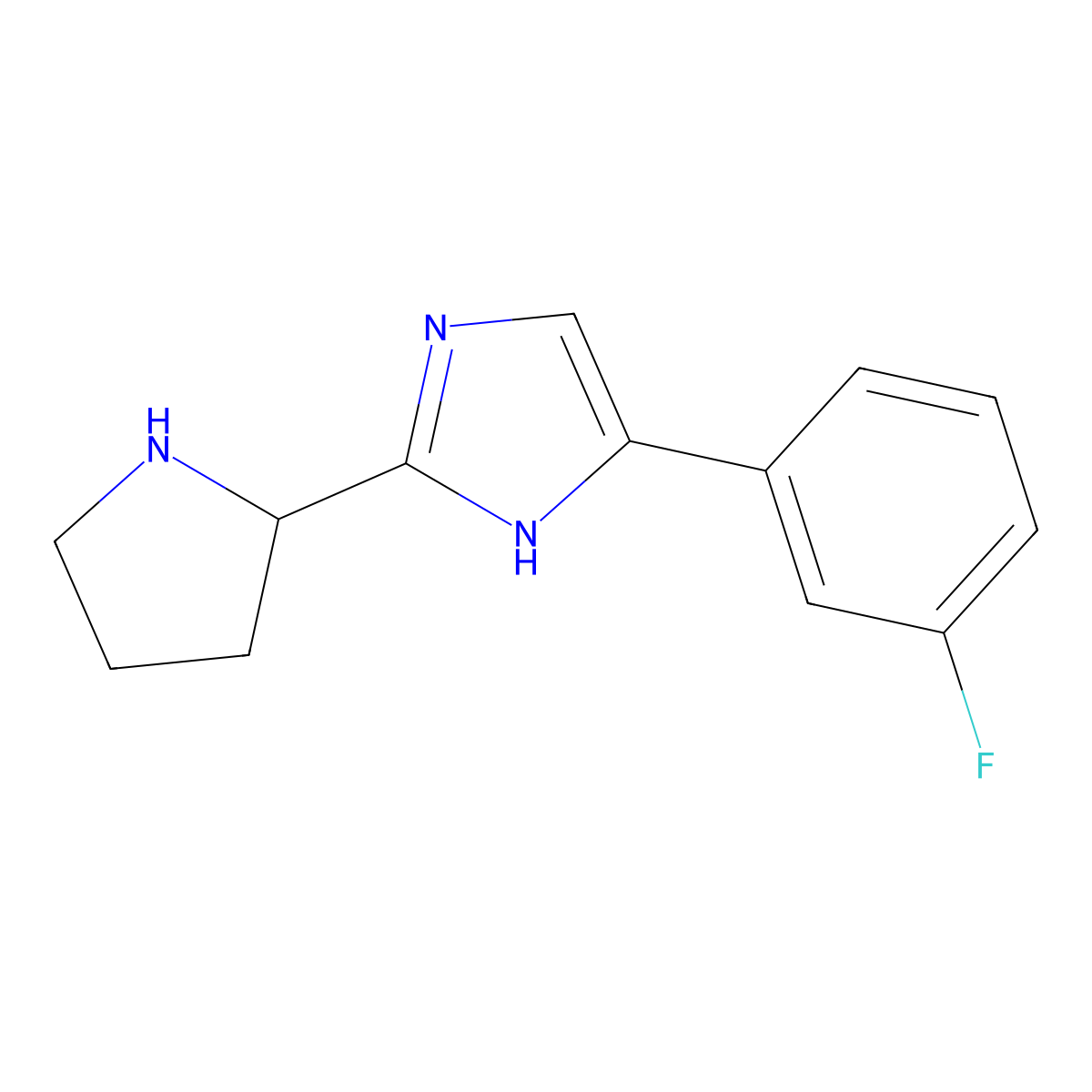 4-(3-Fluorophenyl)-2-(pyrrolidin-2-YL)-1H-imidazole molecular structure, CAS 1153105-20-4