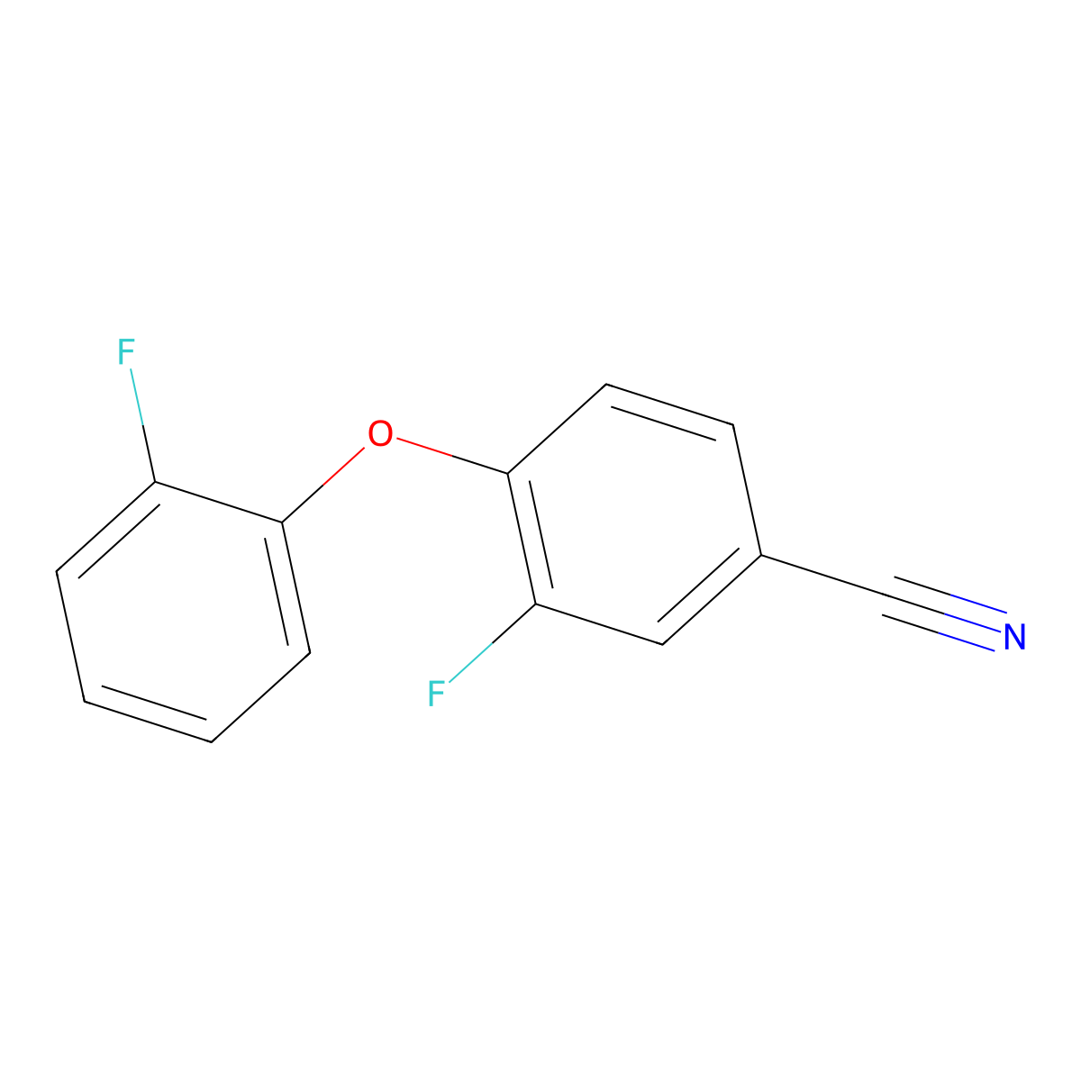 3-Fluoro-4-(2-fluorophenoxy)benzonitrile molecular structure, CAS 1153105-40-8