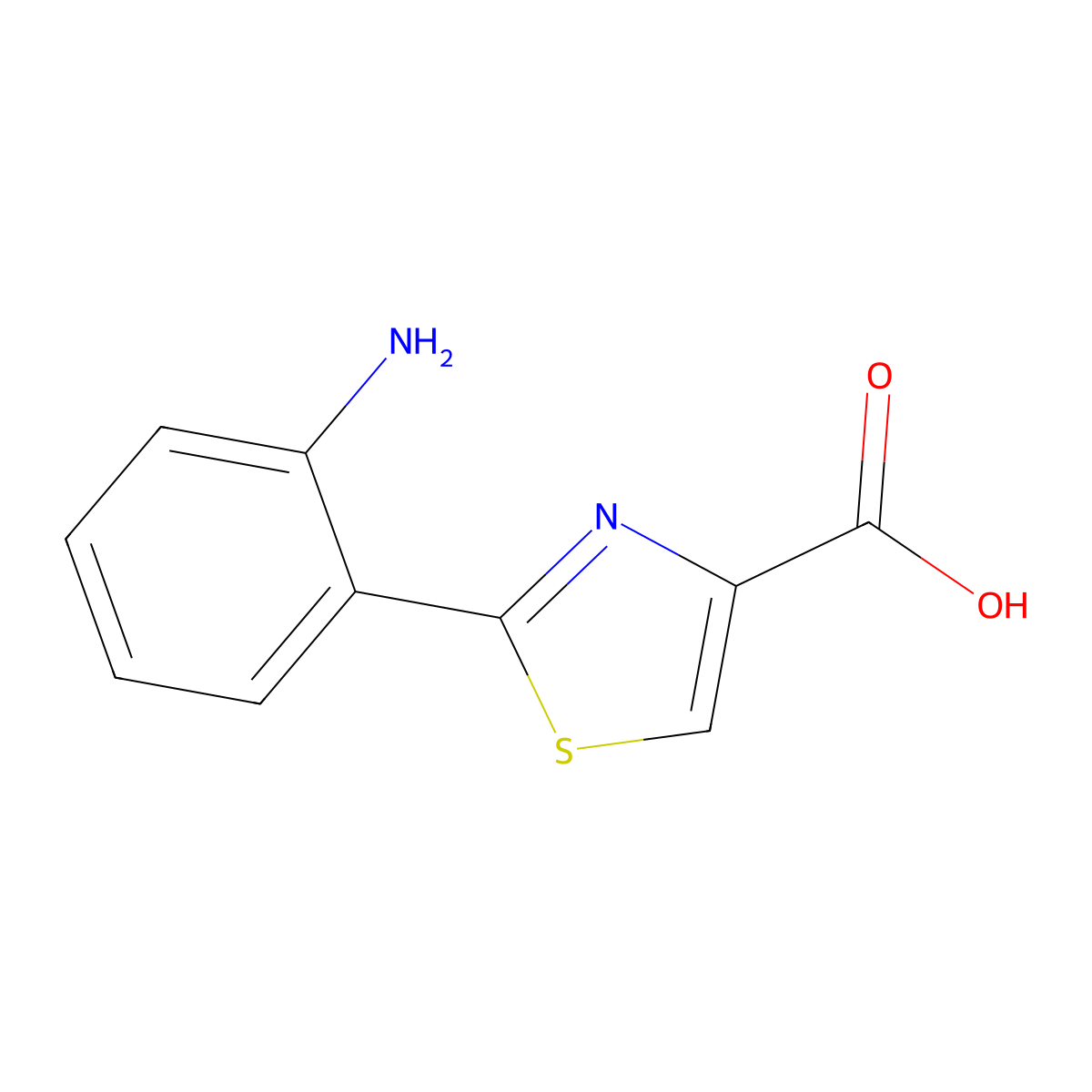 2-(2-Aminophenyl)thiazole-4-carboxylic acid molecular structure, CAS 115311-40-5