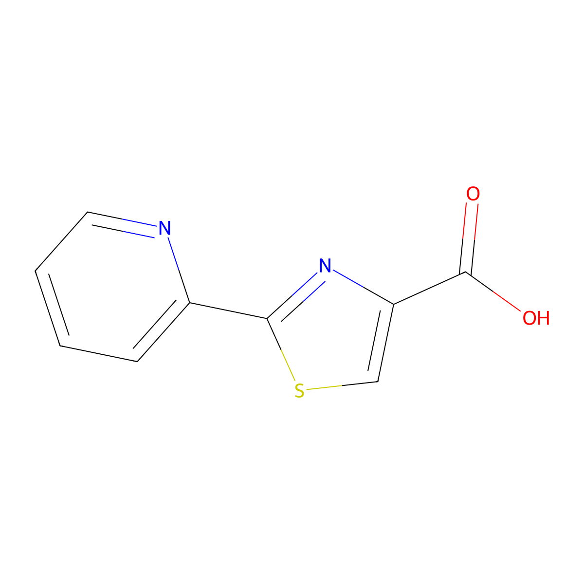 2-(Pyridin-2-yl)-1,3-thiazole-4-carboxylic acid molecular structure, CAS 115311-41-6