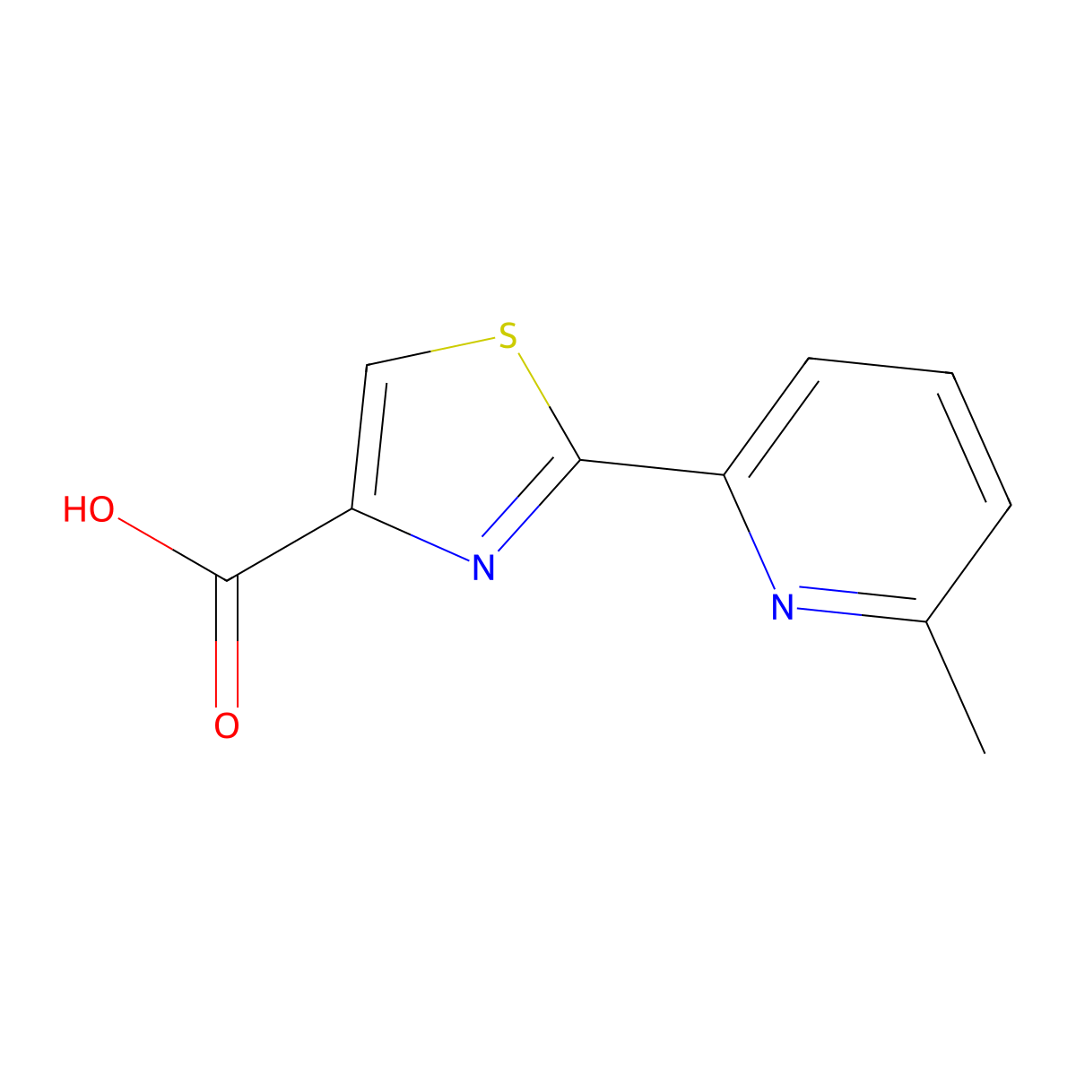 2-(6-Methylpyridin-2-yl)-1,3-thiazole-4-carboxylic acid molecular structure, CAS 115311-42-7