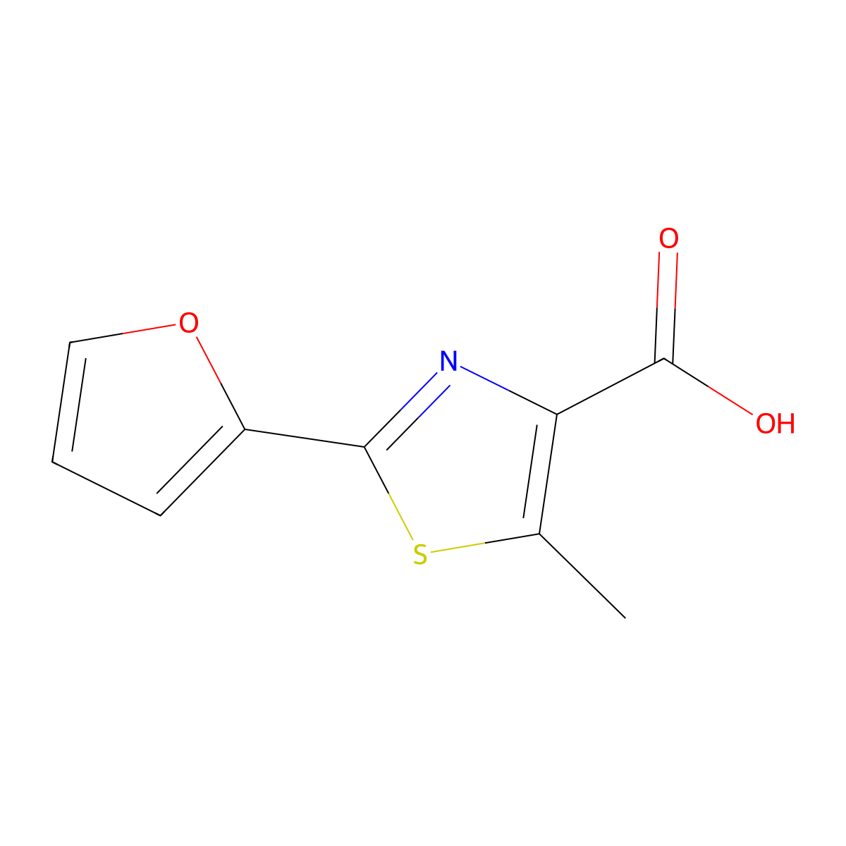 2-(Furan-2-yl)-5-methyl-1,3-thiazole-4-carboxylic acid molecular structure, CAS 115311-46-1