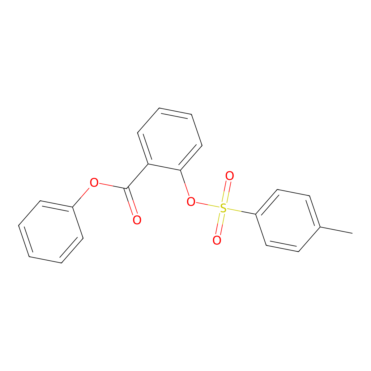 Phenyl 2-(4-methylphenyl)sulfonyloxybenzoate molecular structure, CAS 115311-91-6