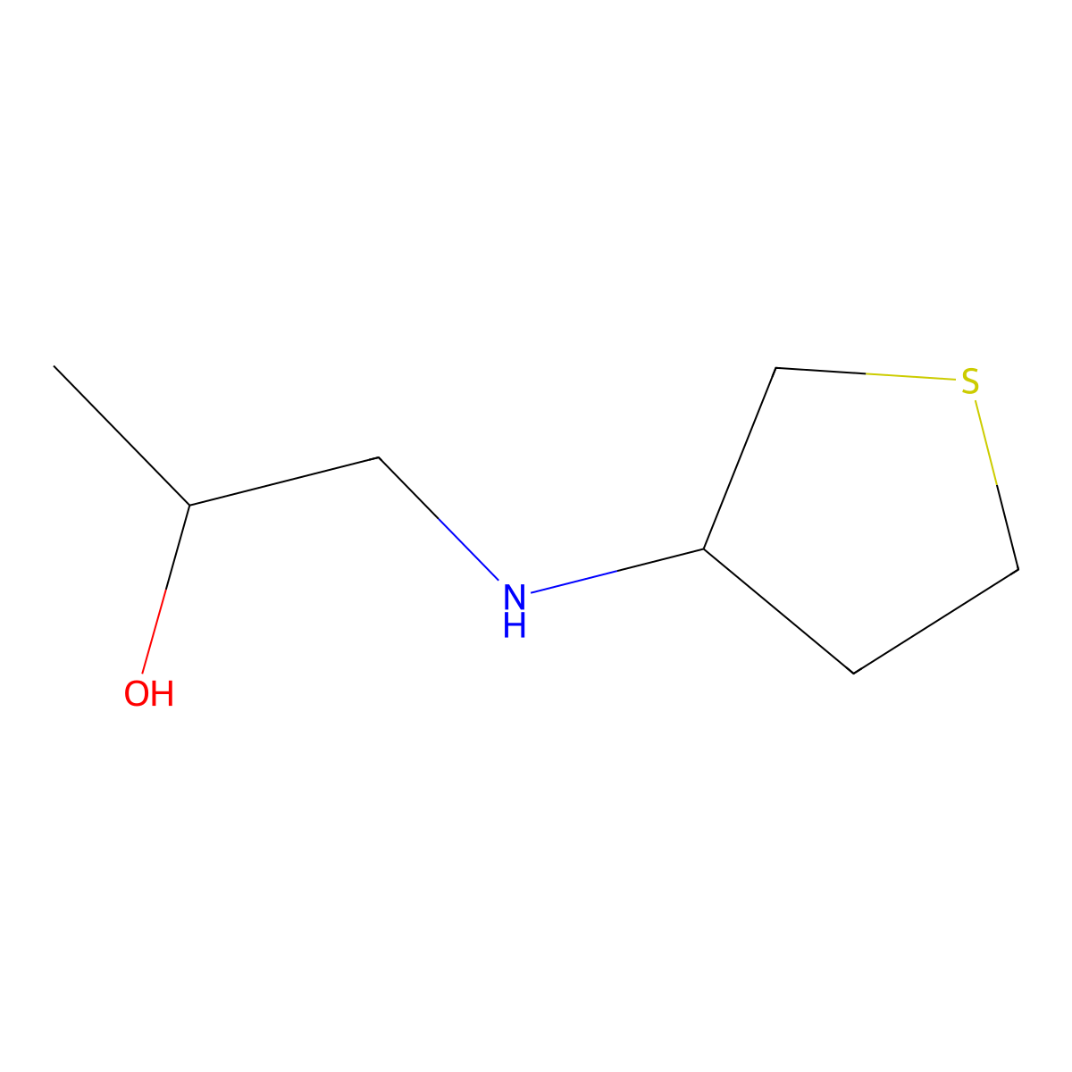 1-[(Thiolan-3-yl)amino]propan-2-ol molecular structure, CAS 1153111-35-3