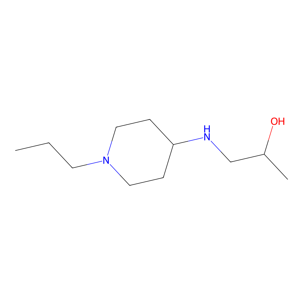 1-[(1-Propylpiperidin-4-yl)amino]propan-2-ol molecular structure, CAS 1153111-40-0