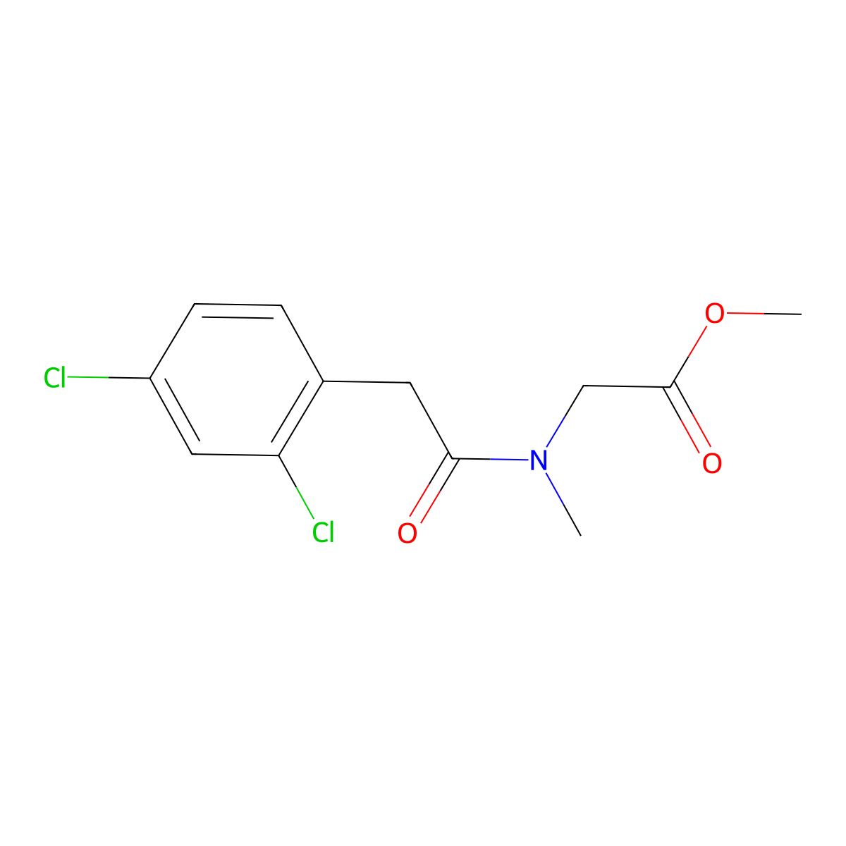 methyl 2-[2-(2,4-dichlorophenyl)-N-methylacetamido]acetate molecular structure, CAS 1153114-90-9