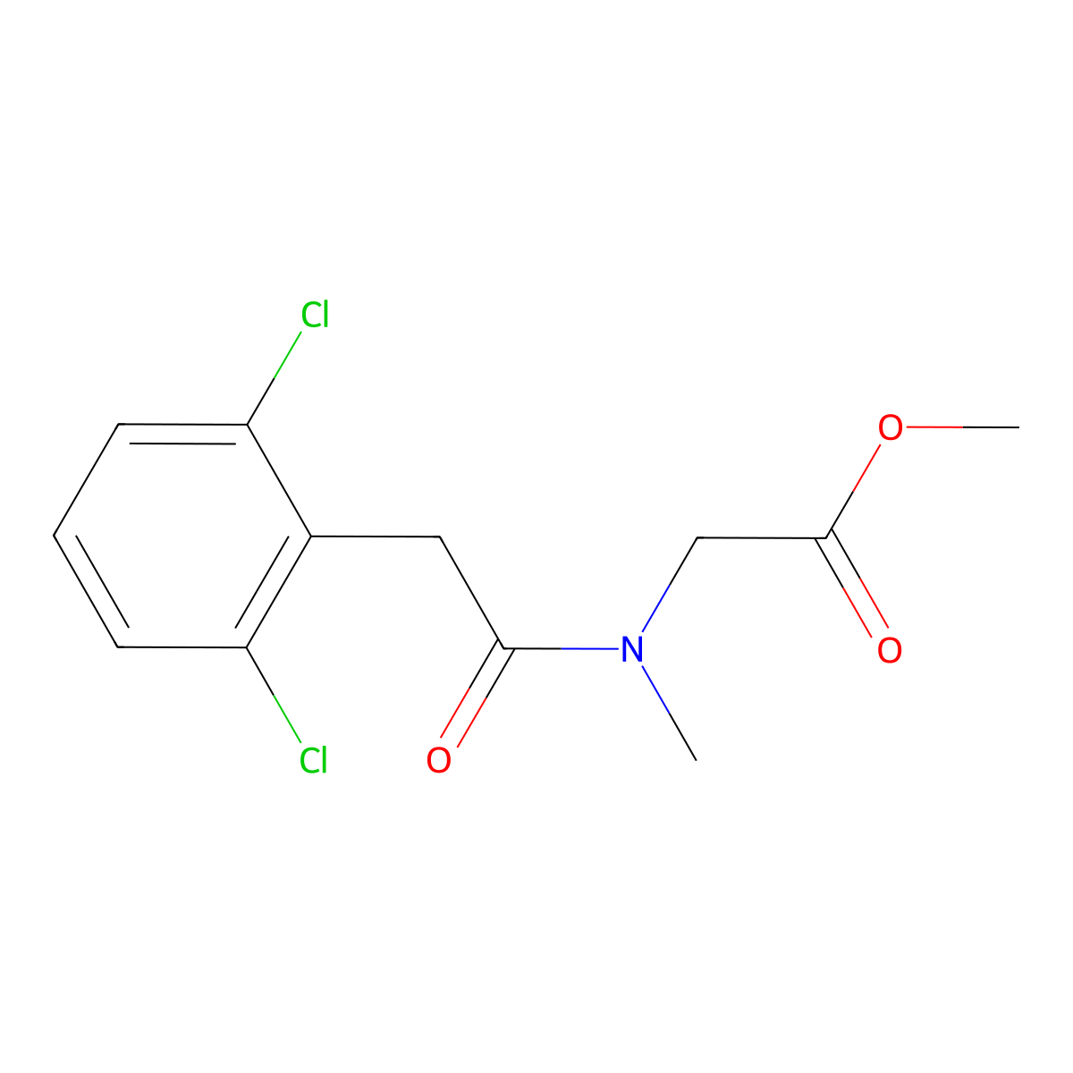 methyl 2-[2-(2,6-dichlorophenyl)-N-methylacetamido]acetate molecular structure, CAS 1153115-13-9