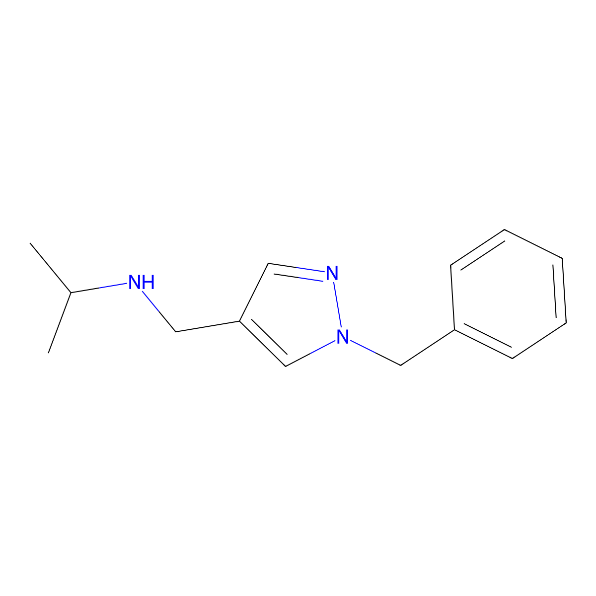 [(1-benzyl-1H-pyrazol-4-yl)methyl](propan-2-yl)amine molecular structure, CAS 1153115-77-5