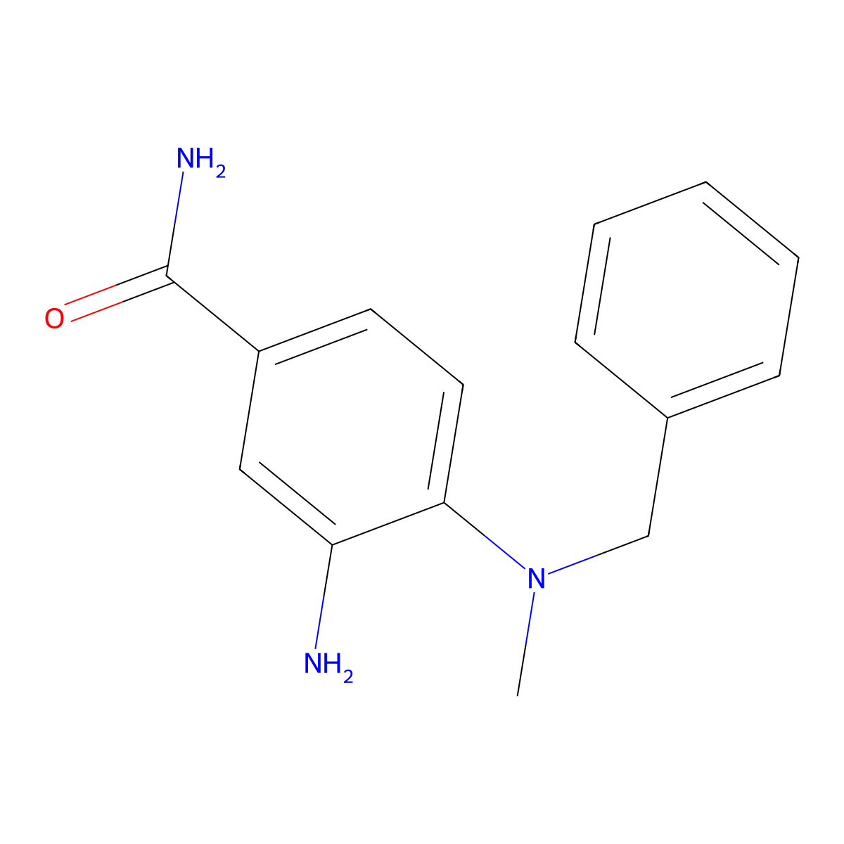 3-Amino-4-(benzyl(methyl)amino)benzamide molecular structure, CAS 1153119-36-8