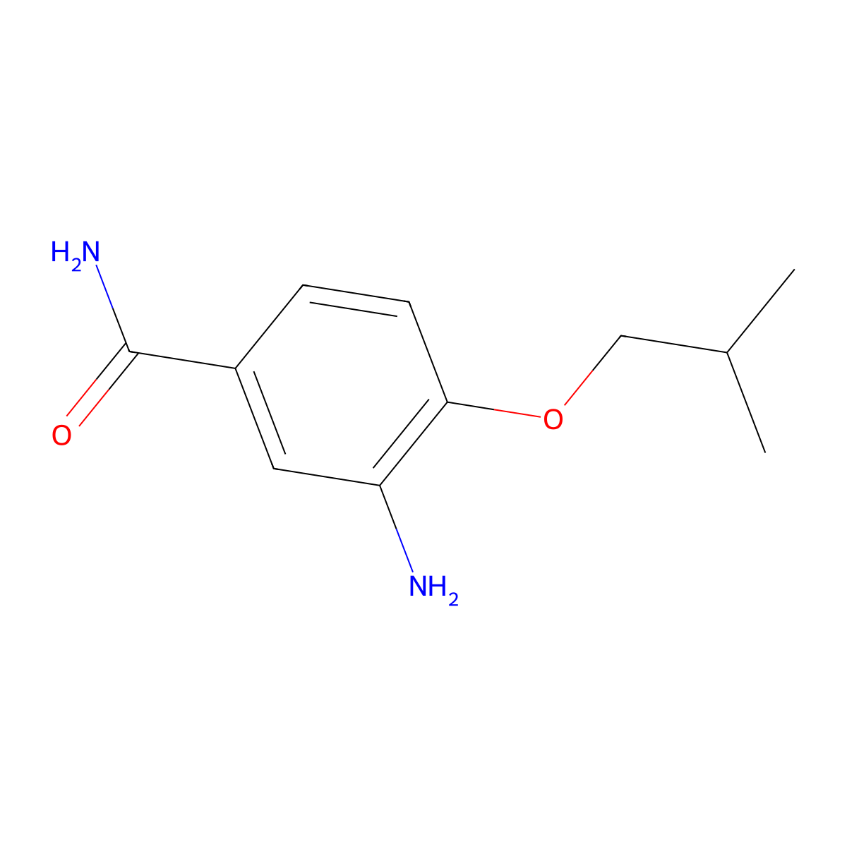 3-Amino-4-isobutoxybenzamide molecular structure, CAS 1153119-79-9