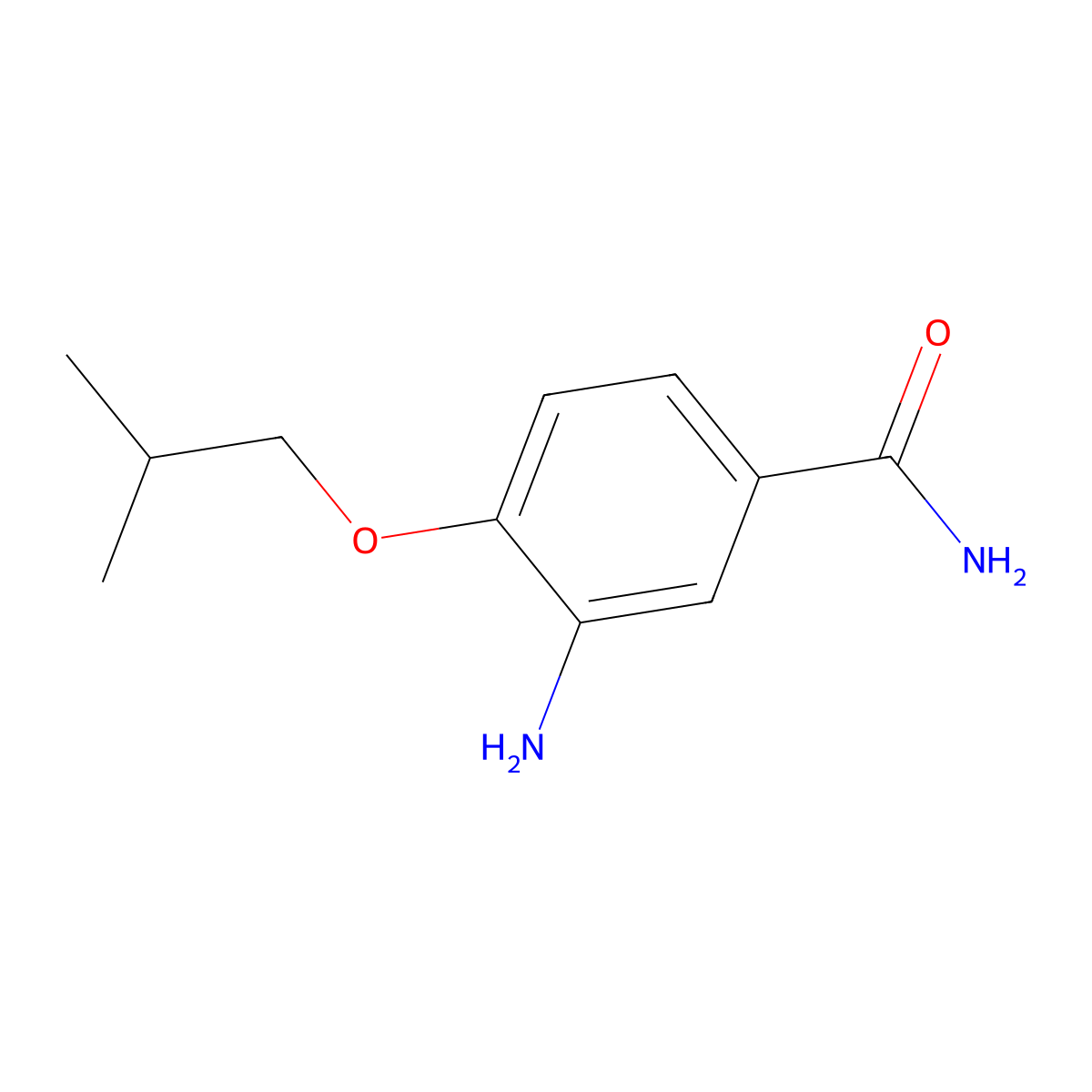 3-Amino-4-isobutoxybenzamide molecular structure, CAS 1153119-79-9
