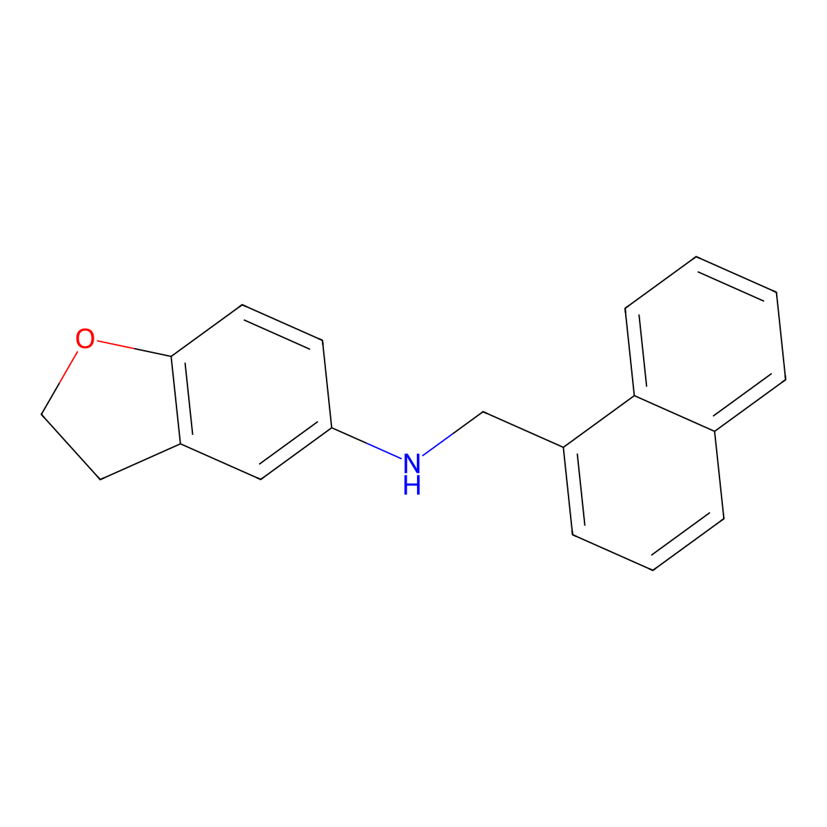 2,3-Dihydro-N-(1-naphthalenylmethyl)-5-benzofuranamine molecular structure, CAS 1153119-80-2