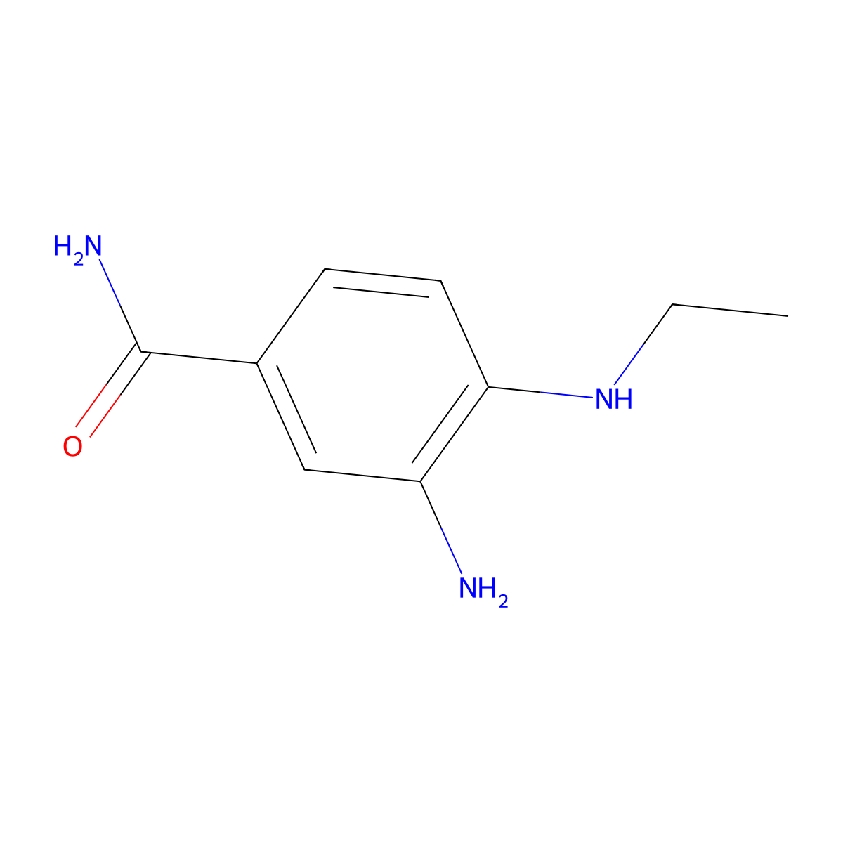 3-Amino-4-(ethylamino)benzamide molecular structure, CAS 1153120-26-3