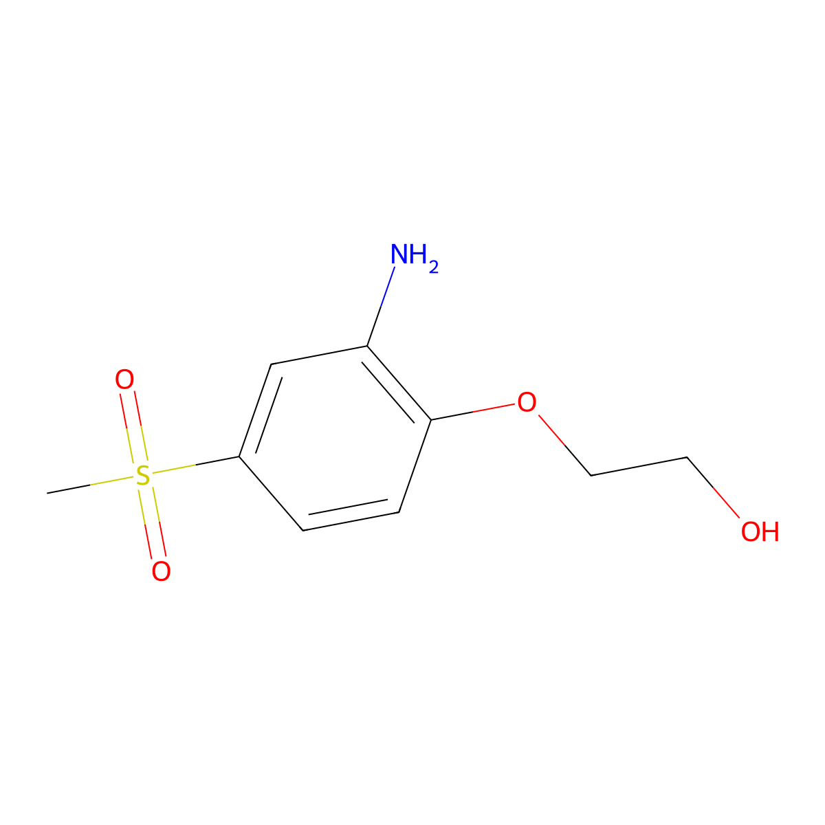 2-(2-Amino-4-methanesulfonylphenoxy)ethan-1-ol molecular structure, CAS 1153121-95-9