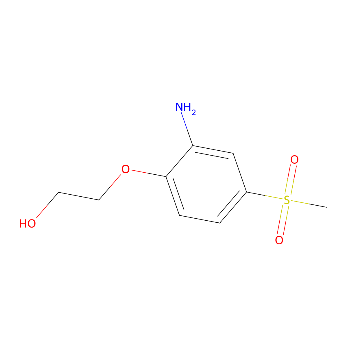 2-(2-Amino-4-methanesulfonylphenoxy)ethan-1-ol molecular structure, CAS 1153121-95-9