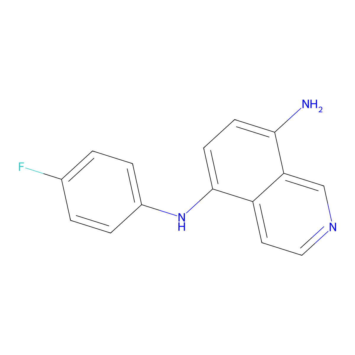 5-N-(4-fluorophenyl)isoquinoline-5,8-diamine molecular structure, CAS 1153123-20-6
