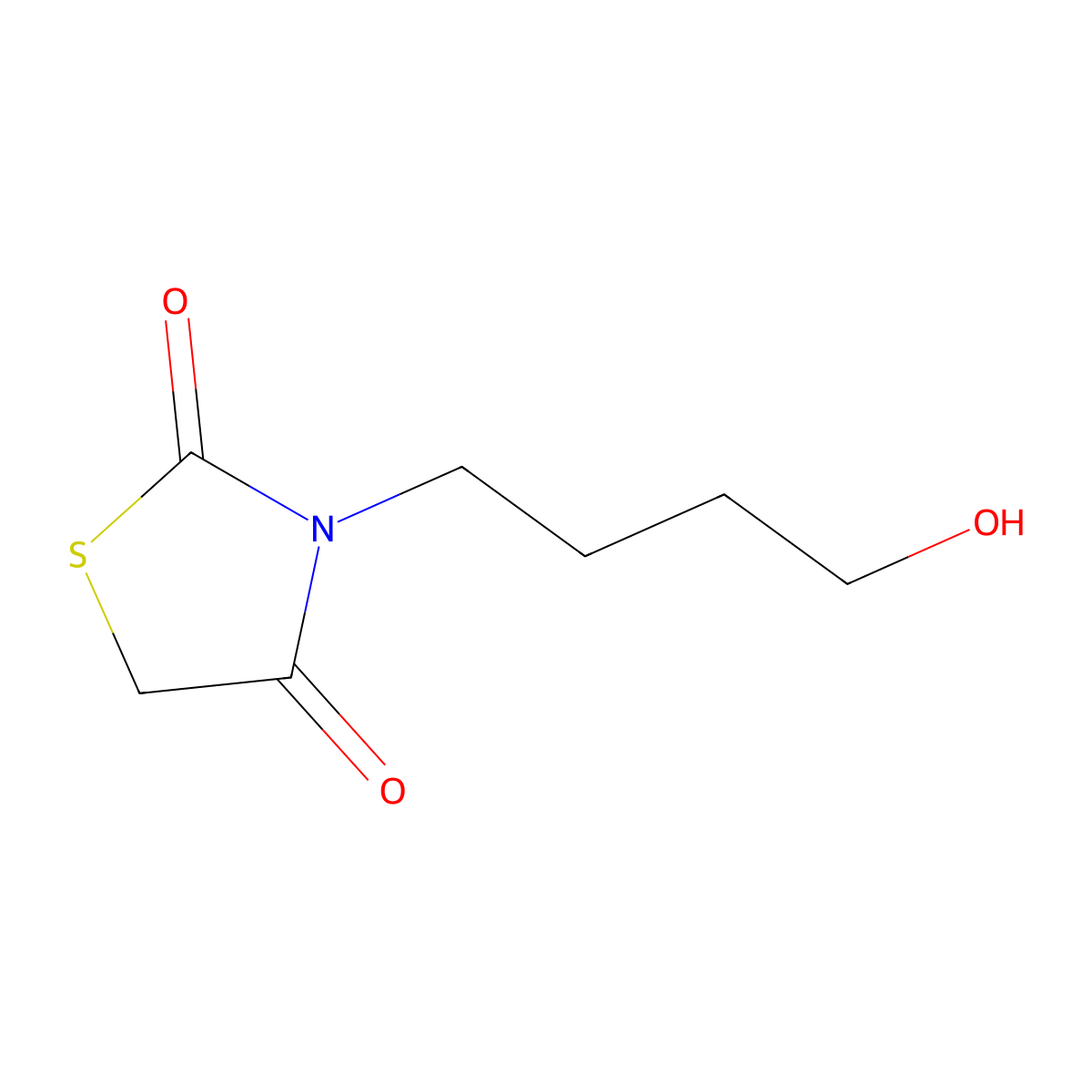 3-(4-Hydroxybutyl)-1,3-thiazolidine-2,4-dione molecular structure, CAS 1153126-36-3