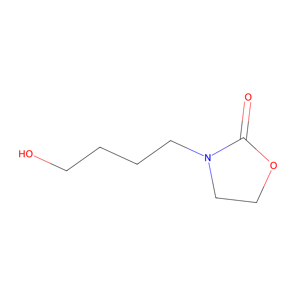3-(4-Hydroxybutyl)-1,3-oxazolidin-2-one molecular structure, CAS 1153126-77-2