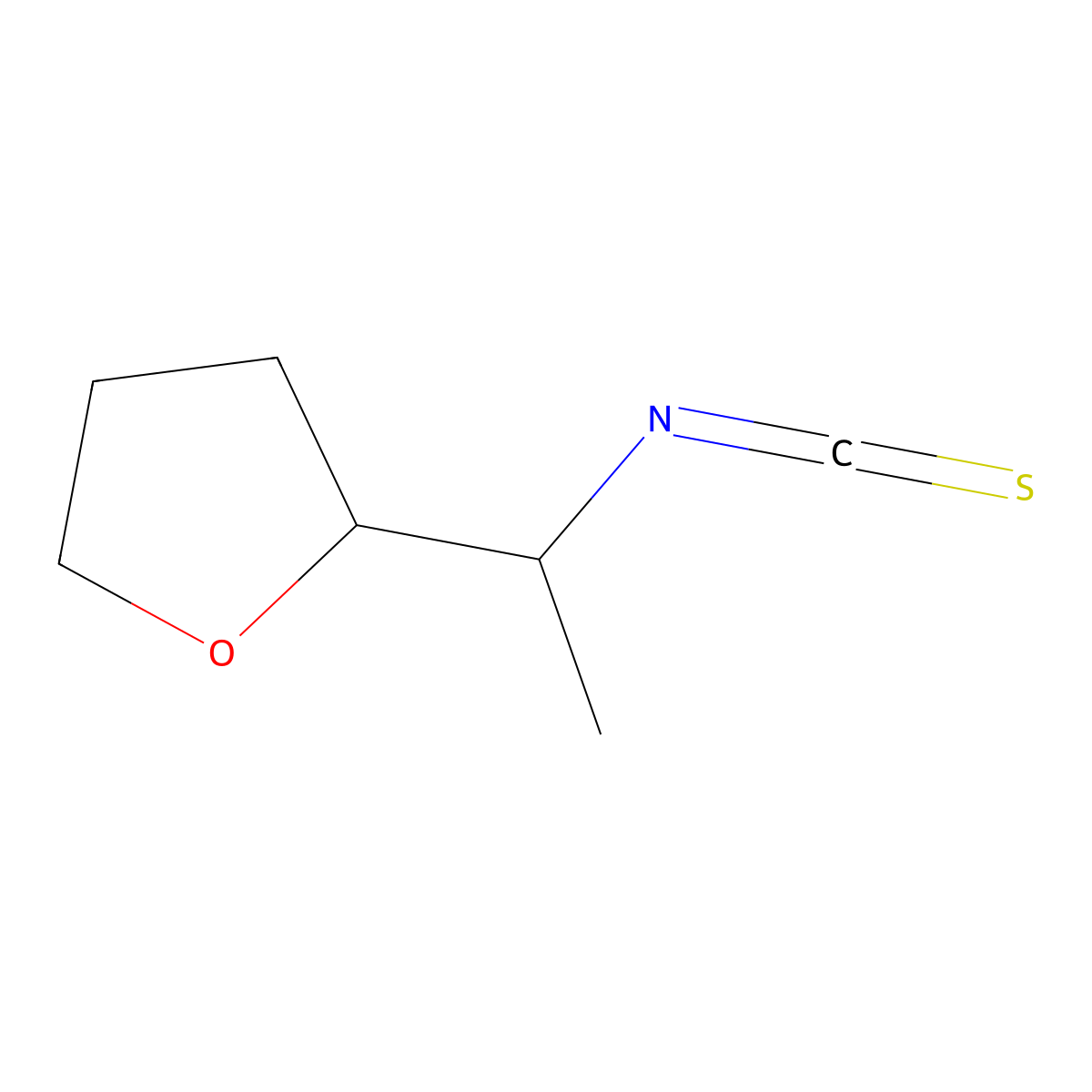 2-(1-Isothiocyanatoethyl)oxolane molecular structure, CAS 1153129-43-1