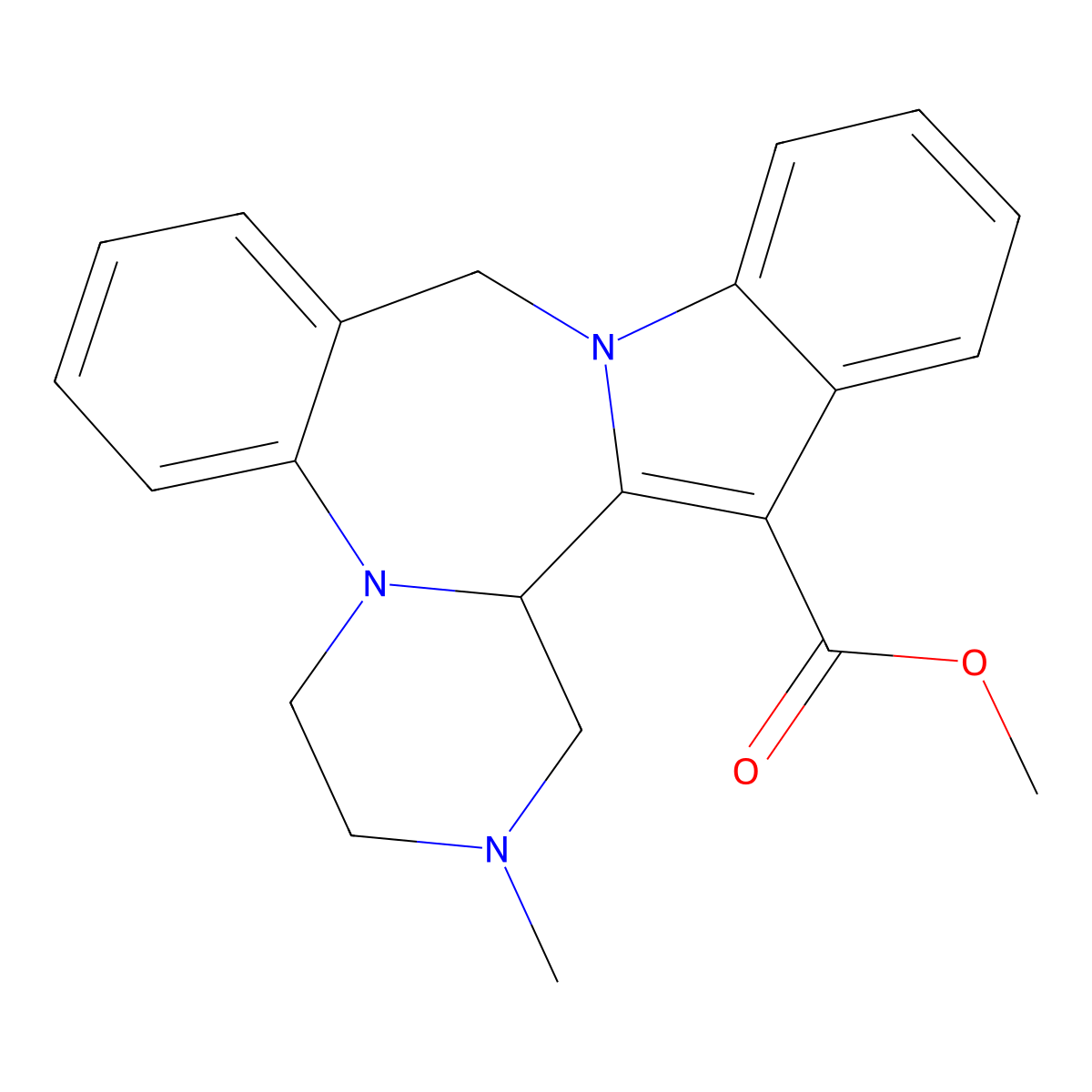 Serazapine molecular structure, CAS 115313-22-9