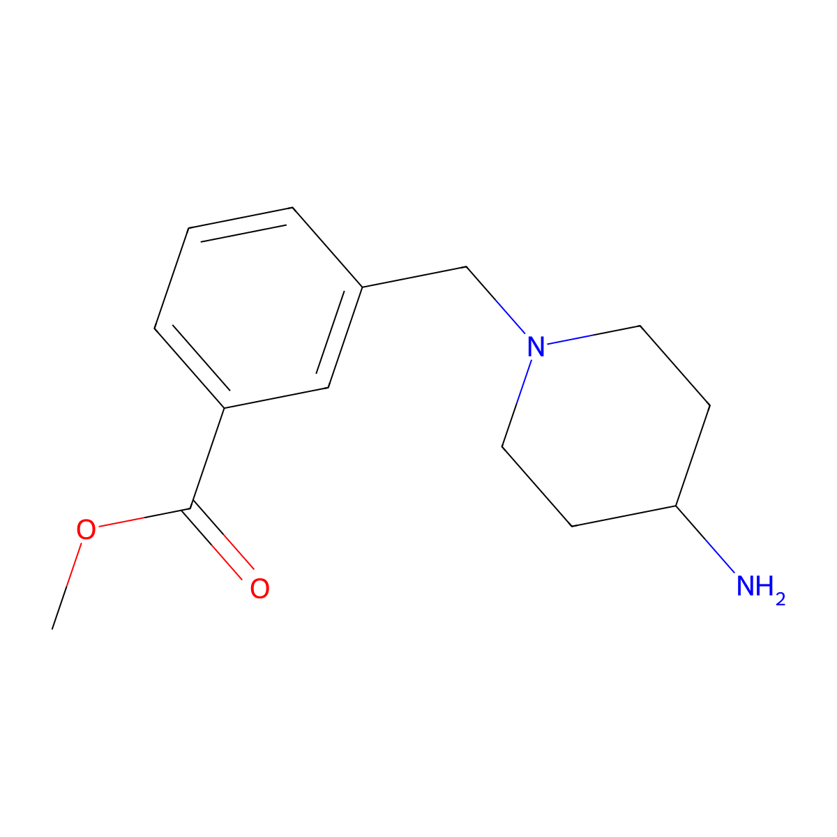 Methyl 3-[(4-aminopiperidin-1-yl)methyl]benzoate molecular structure, CAS 1153134-49-6