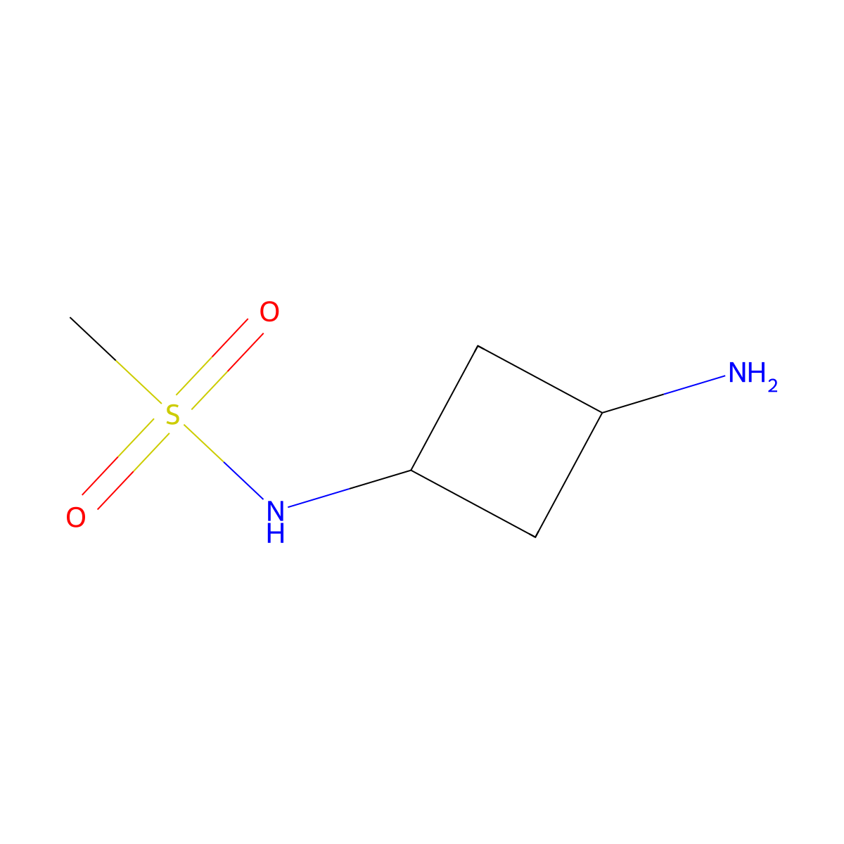 N-(3-aminocyclobutyl)methanesulfonamide molecular structure, CAS 1153138-20-5