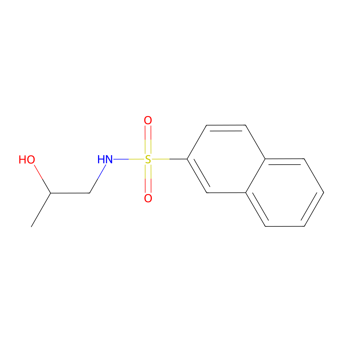 N-(2-hydroxypropyl)naphthalene-2-sulfonamide molecular structure, CAS 1153144-96-7