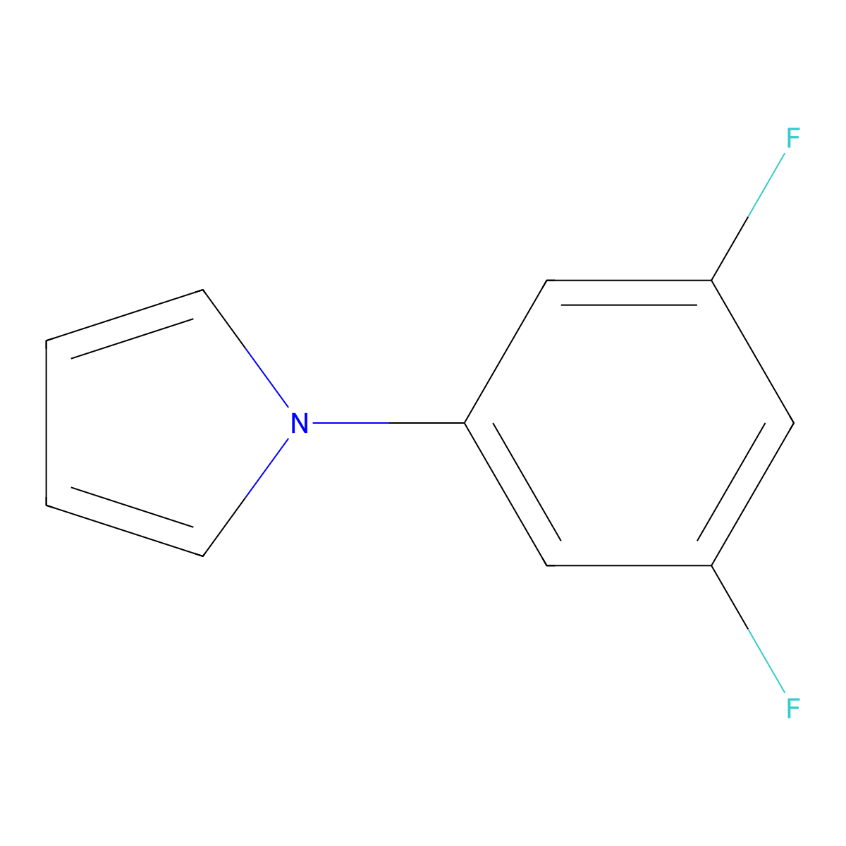 1-(3,5-difluorophenyl)-1H-pyrrole molecular structure, CAS 1153146-76-9