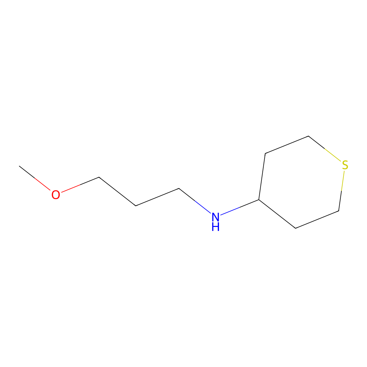 N-(3-methoxypropyl)thian-4-amine molecular structure, CAS 1153148-38-9