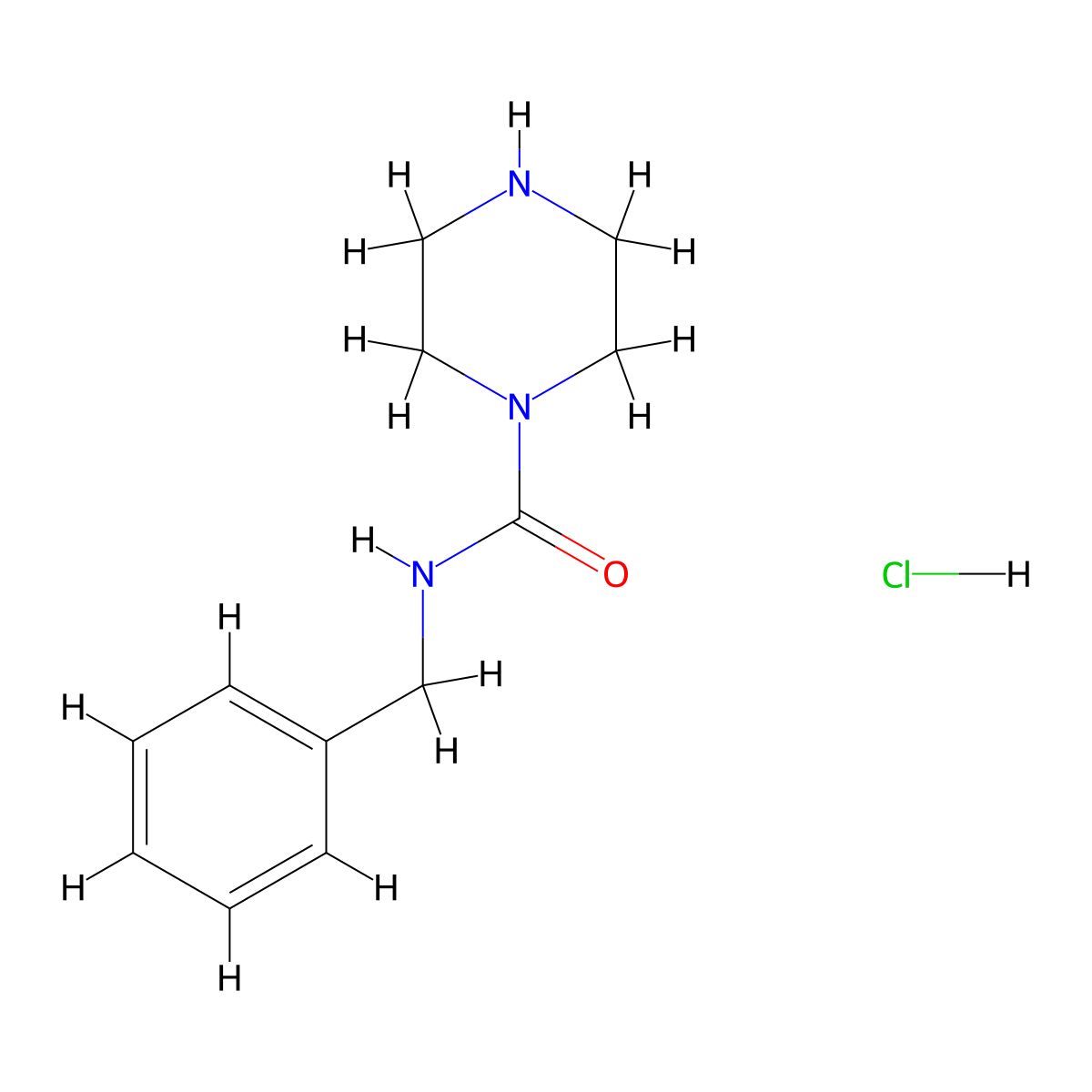 N-benzylpiperazine-1-carboxamide hydrochloride molecular structure, CAS 1153150-99-2