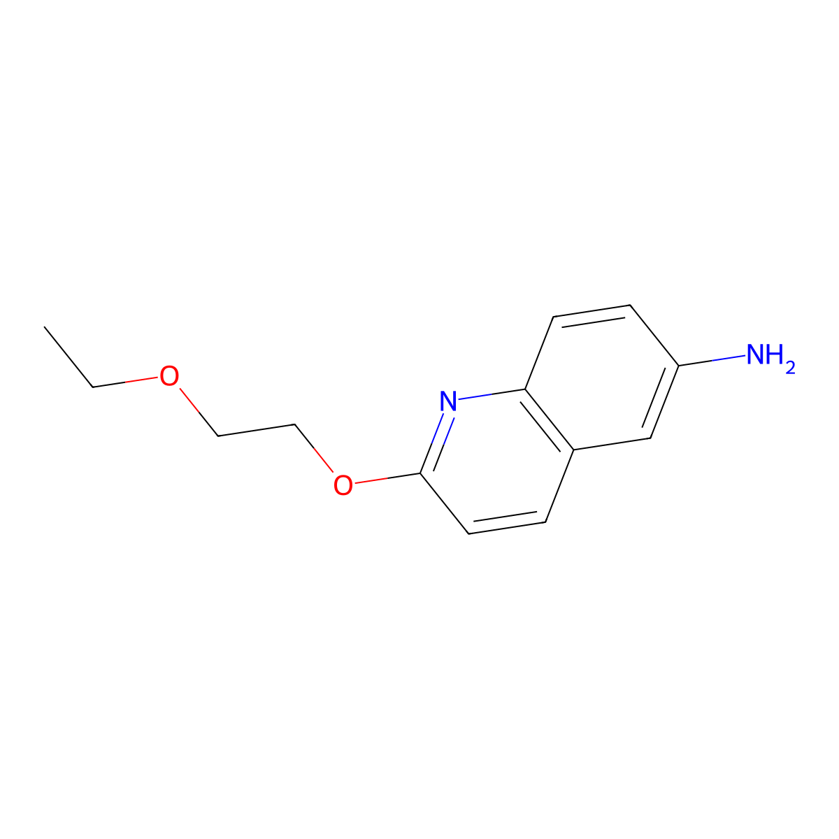 2-(2-Ethoxyethoxy)quinolin-6-amine molecular structure, CAS 1153152-67-0
