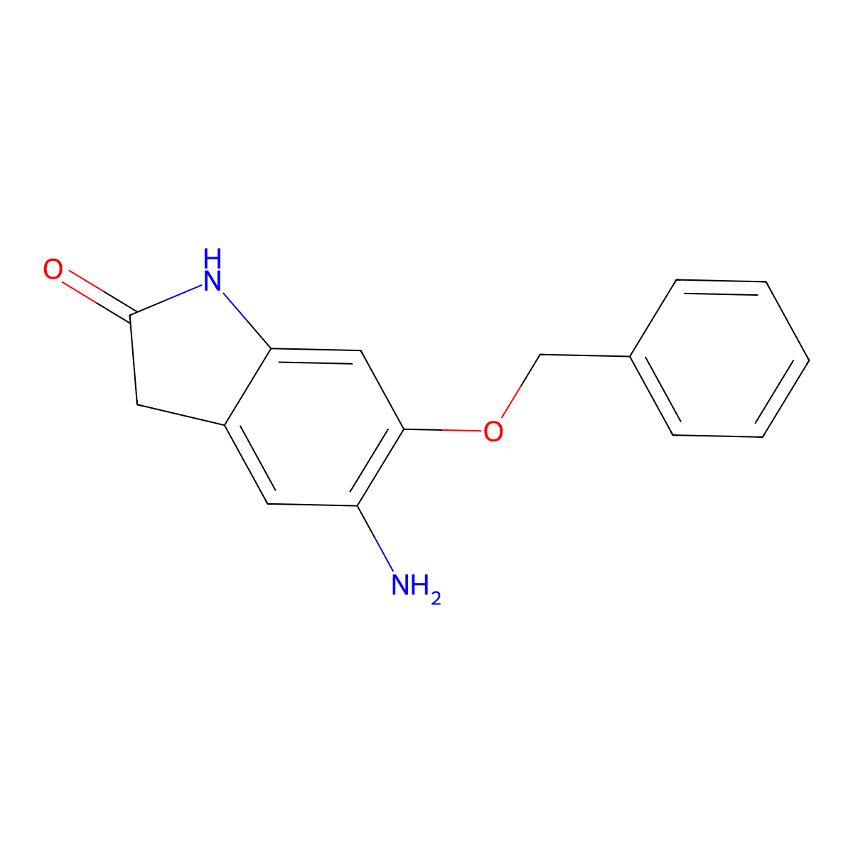 5-Amino-6-(benzyloxy)-2,3-dihydro-1H-indol-2-one molecular structure, CAS 1153155-66-8