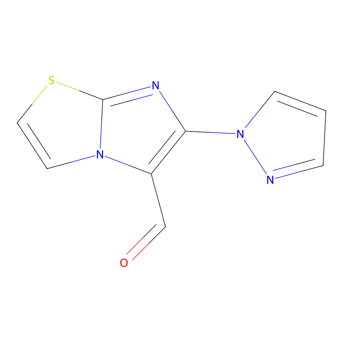 6-(1H-Pyrazol-1-YL)imidazo[2,1-B][1,3]thiazole-5-carbaldehyde molecular structure, CAS 1153159-61-5