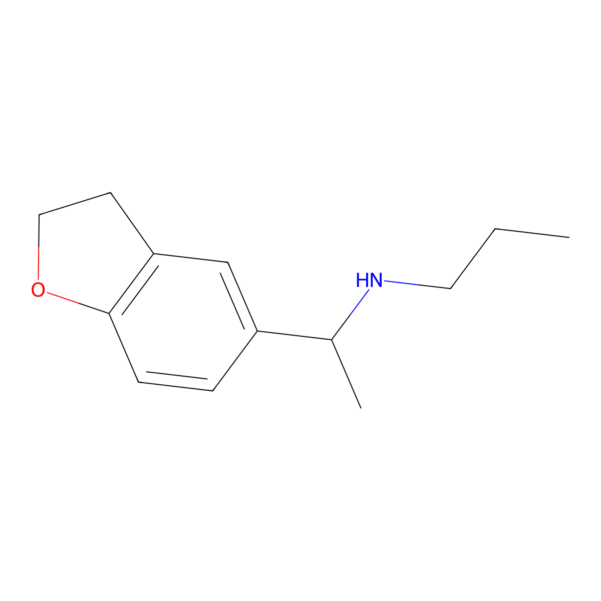 [1-(2,3-Dihydro-1-benzofuran-5-yl)ethyl](propyl)amine molecular structure, CAS 1153161-13-7