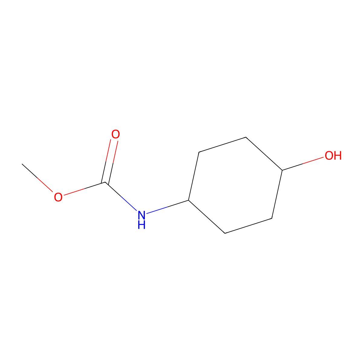 methyl N-(4-hydroxycyclohexyl)carbamate molecular structure, CAS 1153188-15-8