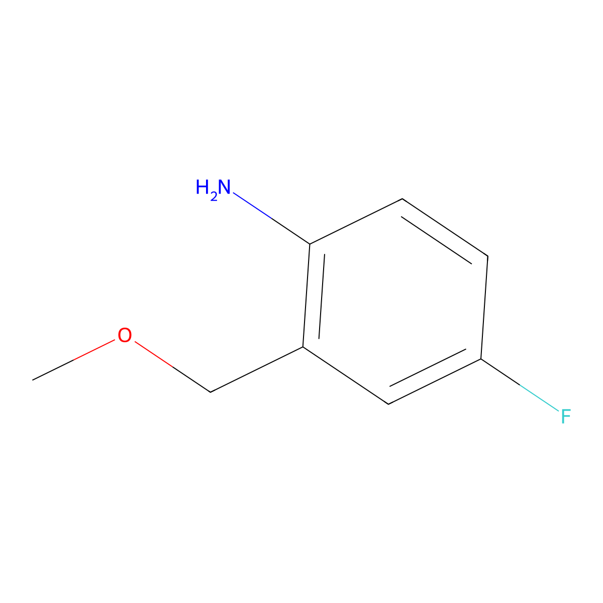 4-Fluoro-2-(methoxymethyl)aniline molecular structure, CAS 1153194-24-1
