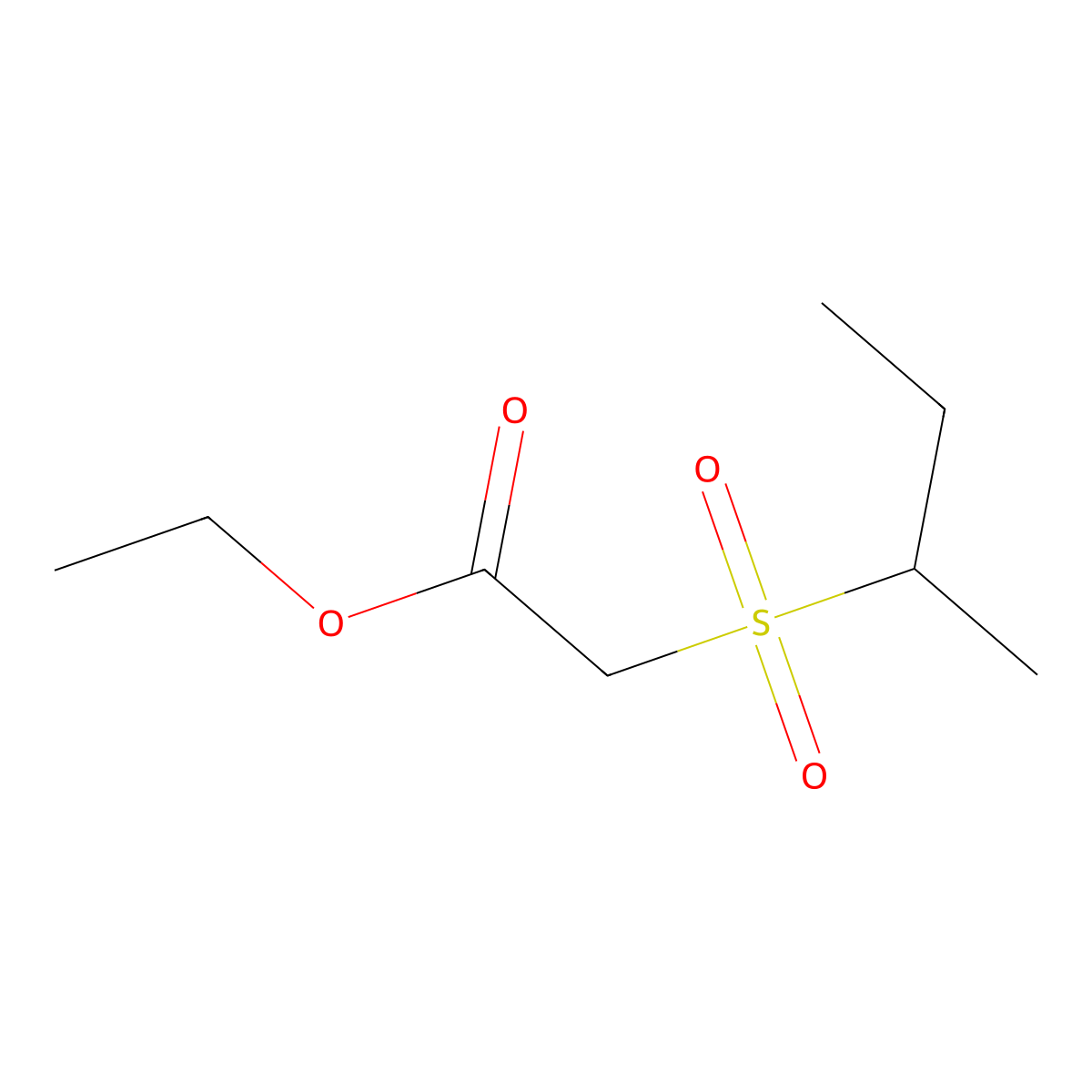 Ethyl 2-(butane-2-sulfonyl)acetate molecular structure, CAS 1153196-37-2