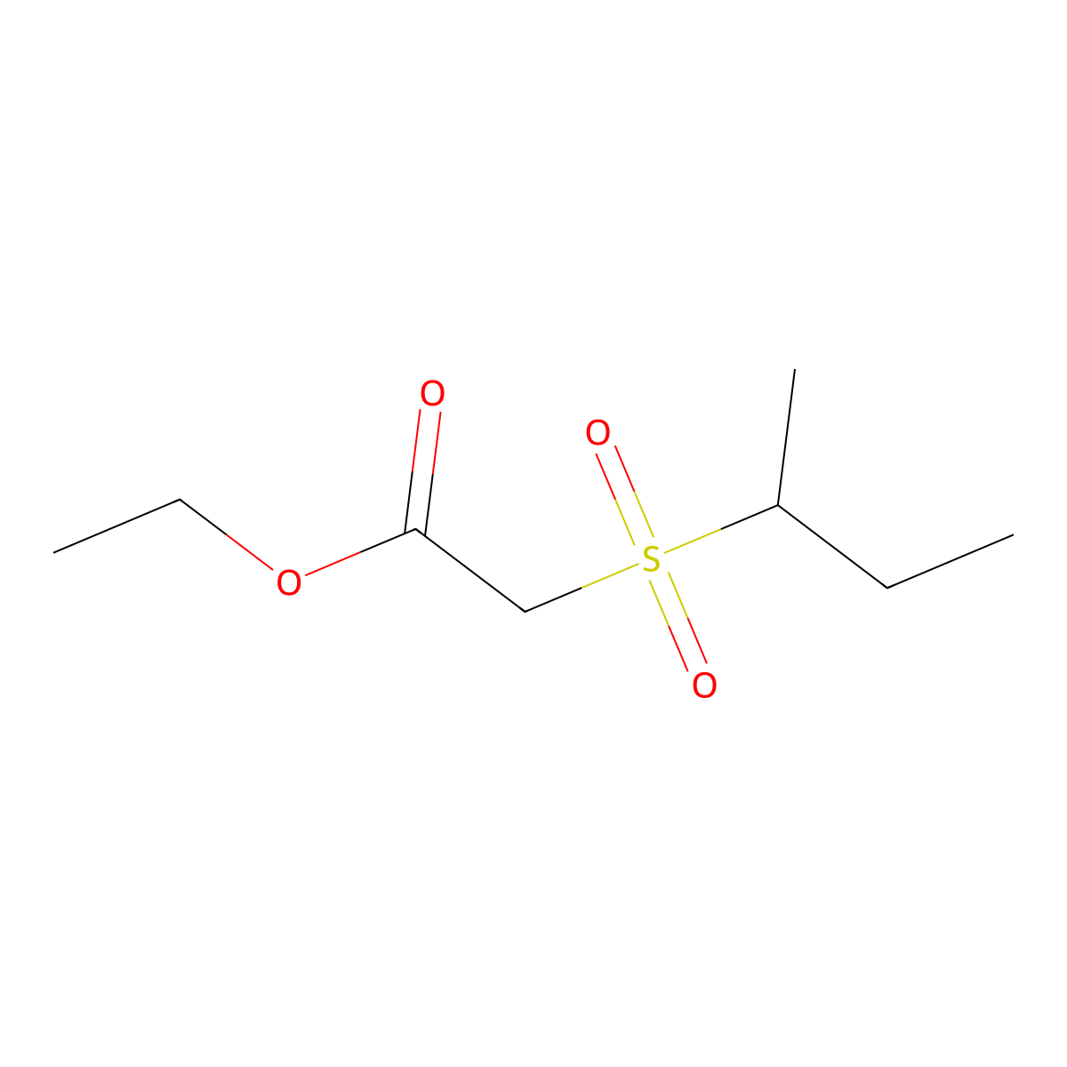 Ethyl 2-(butane-2-sulfonyl)acetate molecular structure, CAS 1153196-37-2