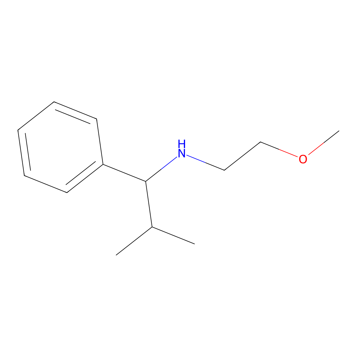 (2-Methoxyethyl)(2-methyl-1-phenylpropyl)amine molecular structure, CAS 1153196-50-9