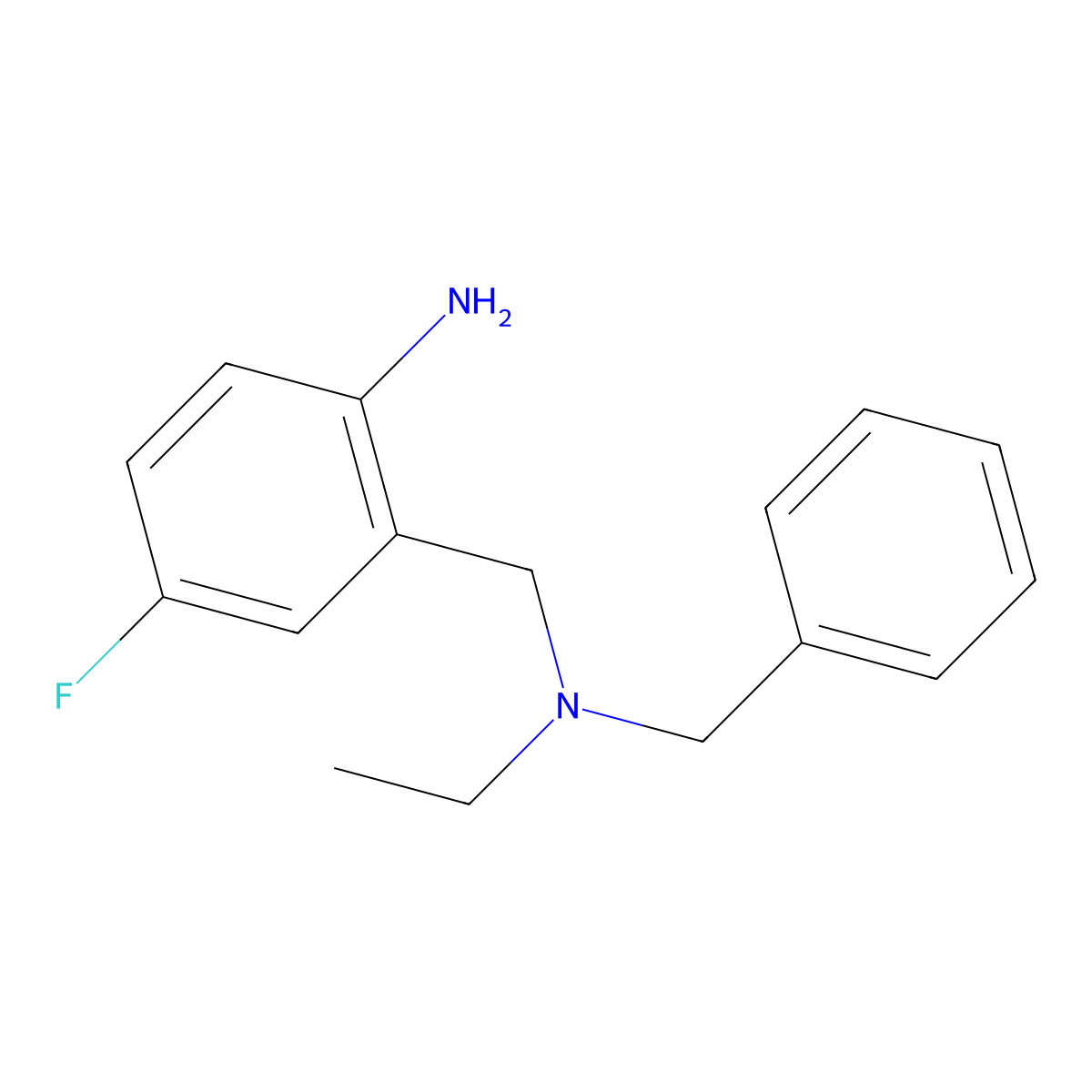 2-{[Benzyl(ethyl)amino]methyl}-4-fluoroaniline molecular structure, CAS 1153197-48-8