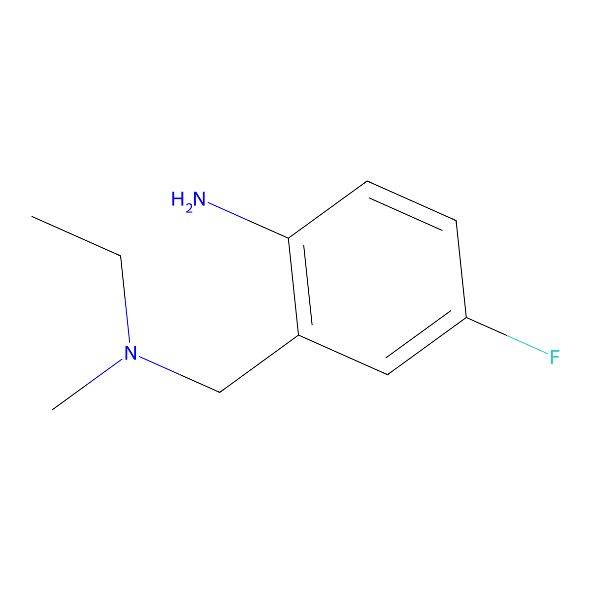 2-{[Ethyl(methyl)amino]methyl}-4-fluoroaniline molecular structure, CAS 1153197-61-5