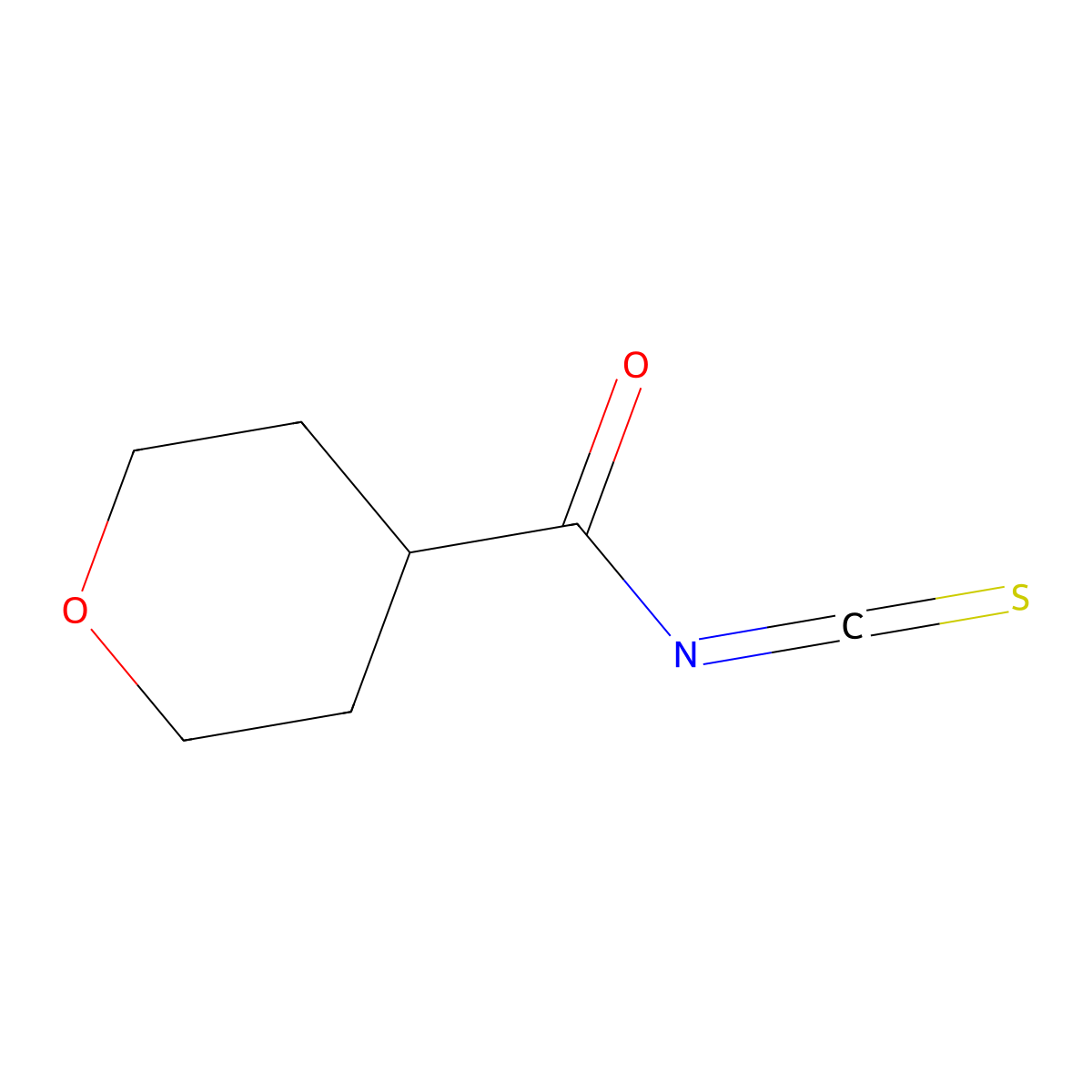 Oxane-4-carbonyl isothiocyanate molecular structure, CAS 1153207-11-4